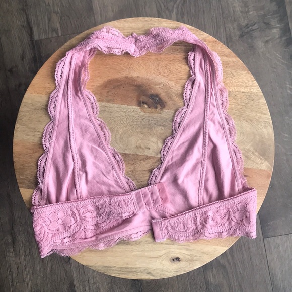 Sasha Halter Lace Bralette - Rose Pink - Picture 2 of 3